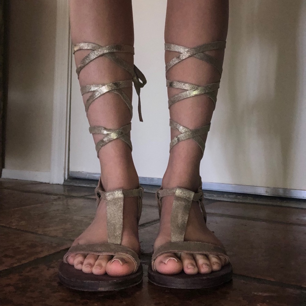 Free People Dahlia Lace Up Gladiator Sandals